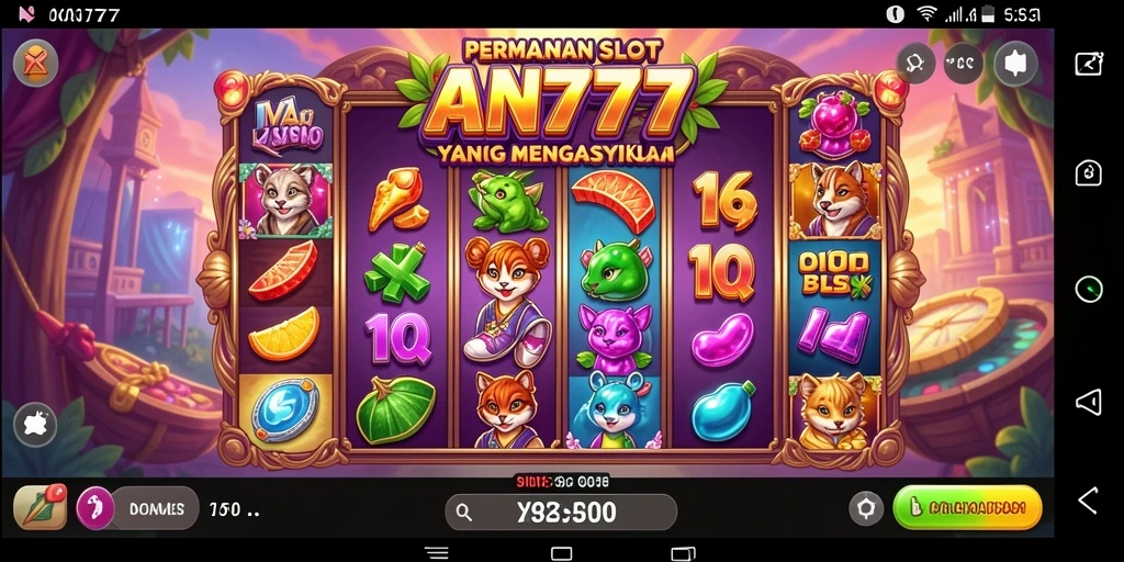 Tampilan gameplay AN777 yang memukau dan penuh warna.