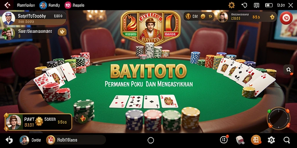Tampilan gameplay Poker di BAYITOTO dengan grafik menarik.