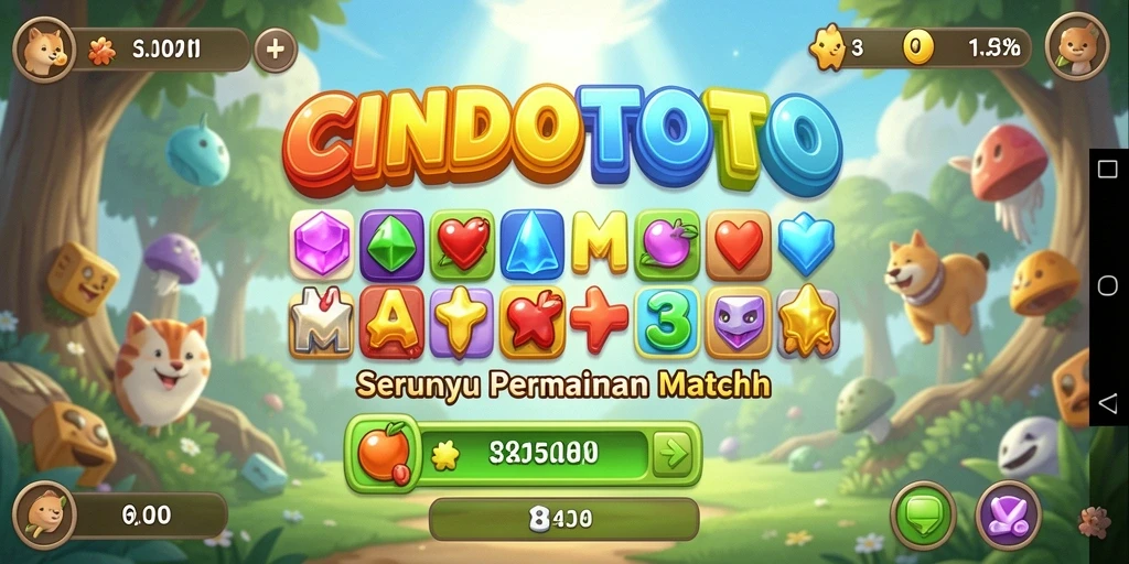 Tampilan gameplay seru permainan Match-3 CINDOTOTO.