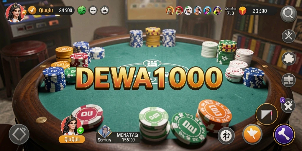 Gameplay seru DEWA1000 dengan fitur interaksi sosial.