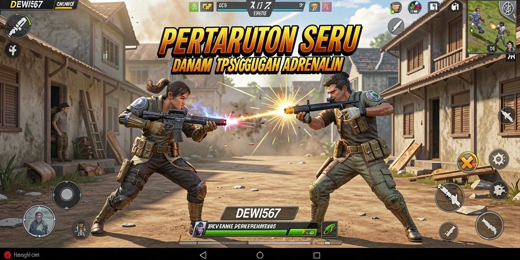 Gameplay seru dalam pertarungan TPS DEWI567.