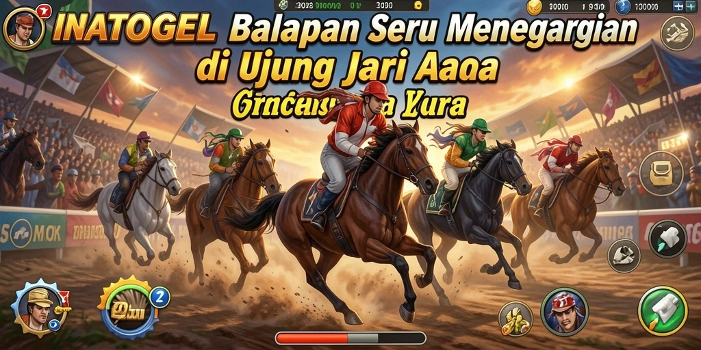Tampilan gameplay balapan menegangkan dari INATOGEL yang memukau.