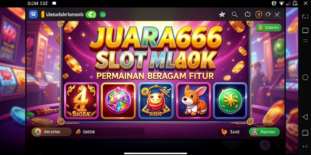 Screenshot JUARA666 menampilkan gameplay Slot yang seru dan atraktif.