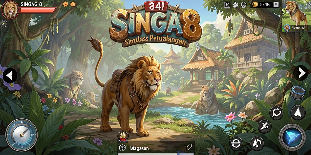 Tampilan gameplay menarik dari SINGA8 yang memberikan pengalaman simulasi.