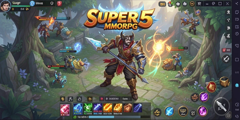 Tampilan gameplay dalam <strong>SUPER5</strong> dengan pertarungan seru dan interaksi pemain.
